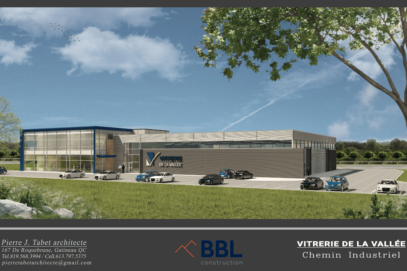 Vitrerie de la Vallée, usine agrandie, projet, BBL Construction